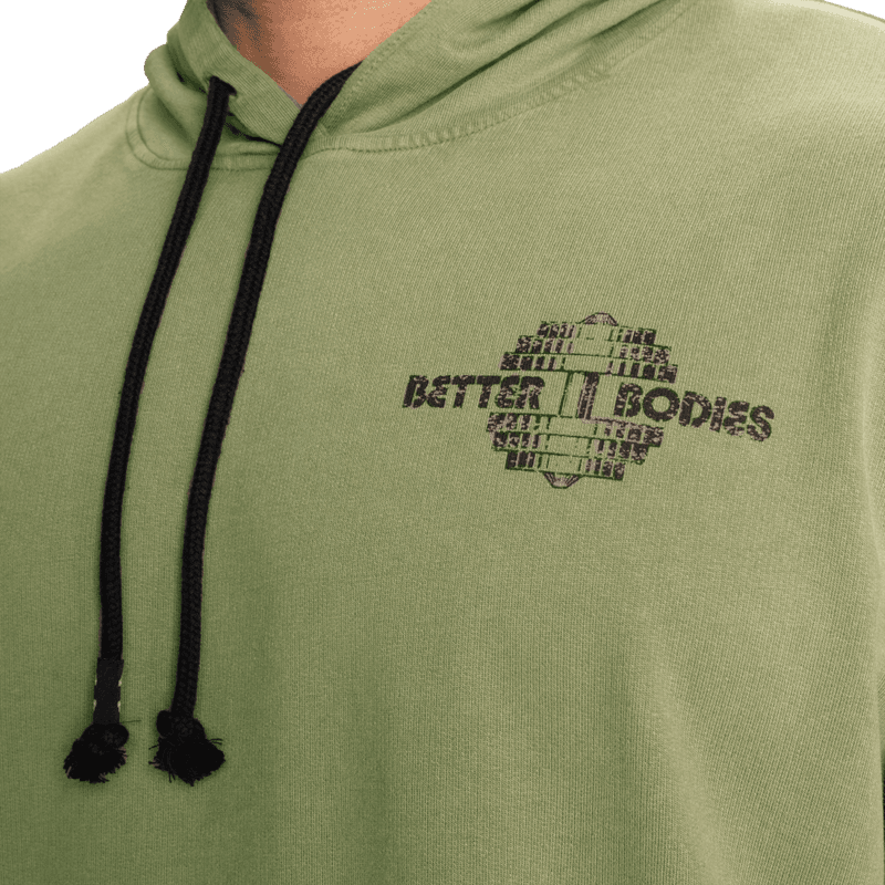 Better Bodies Washed Hoodie, grønn hettegenser 