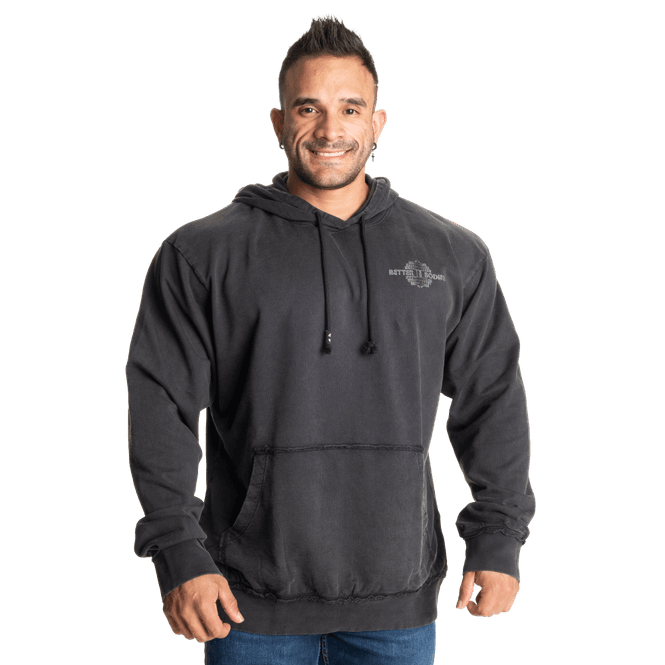 Hovedbilde Better Bodies Washed Hoodie, svart hettegenser