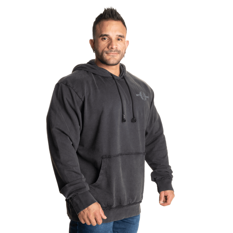 Better Bodies Washed Hoodie, svart hettegenser