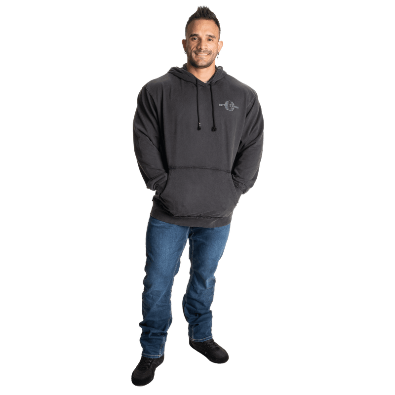Better Bodies Washed Hoodie, svart hettegenser