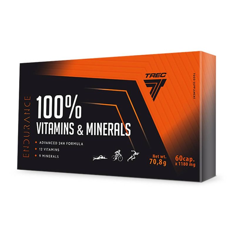 Trec 100% Vitamins & Minerals Endurance, 60 kaps