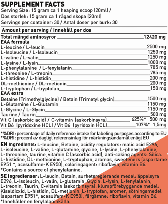 EAA Engine 450 g, essensielle aminosyrer 