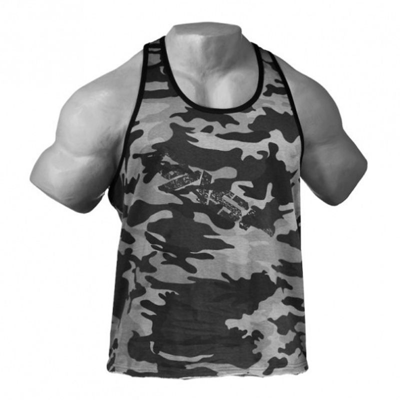 GASP Vintage T-back, grå camoprint singlet