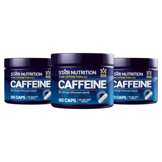 Hovedbilde 3 x Koffein 100 mg, 90 kapsler