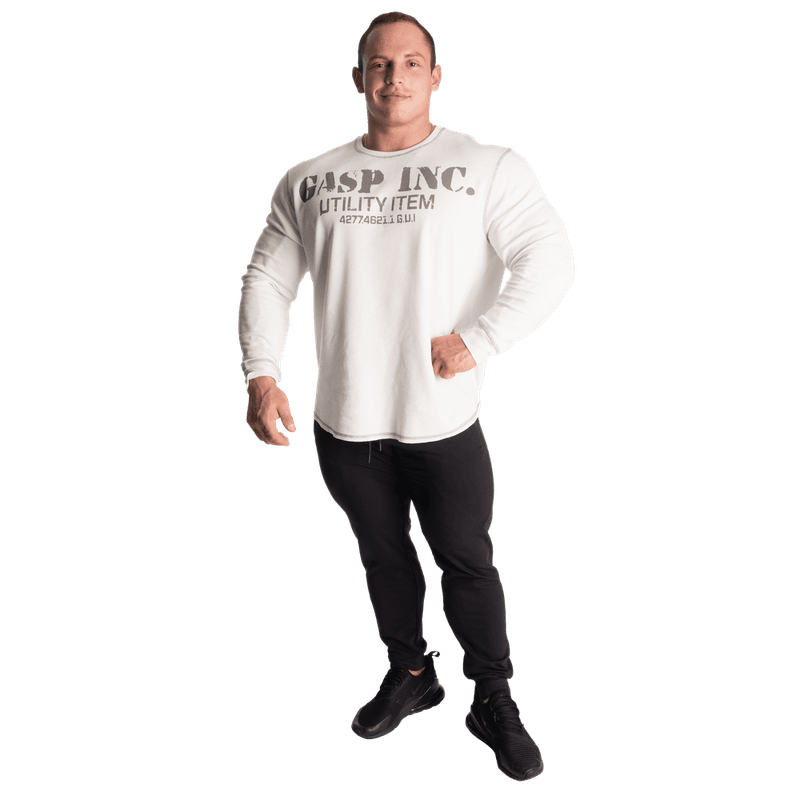 GASP Thermal Gym Sweater, off white genser