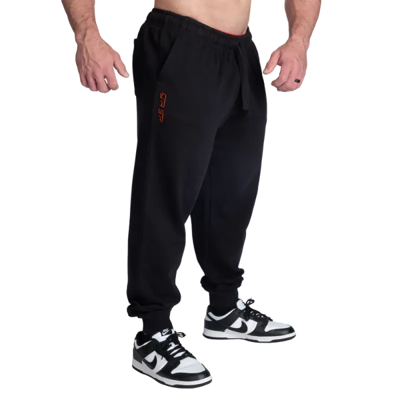 Gasp Baggy Street Pants, svart/oransje treningsbukse