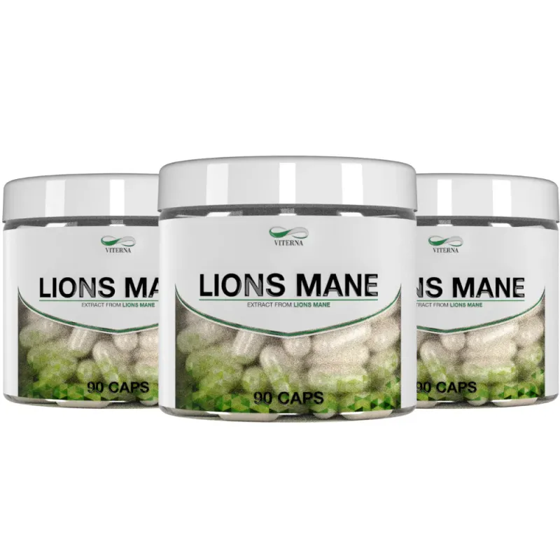 3 x Lions Mane 500 mg, 90 kapsler