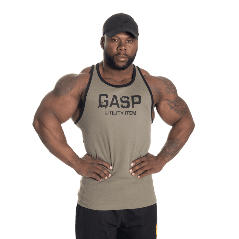 Gasp Ribbed T-back, grønn singlet