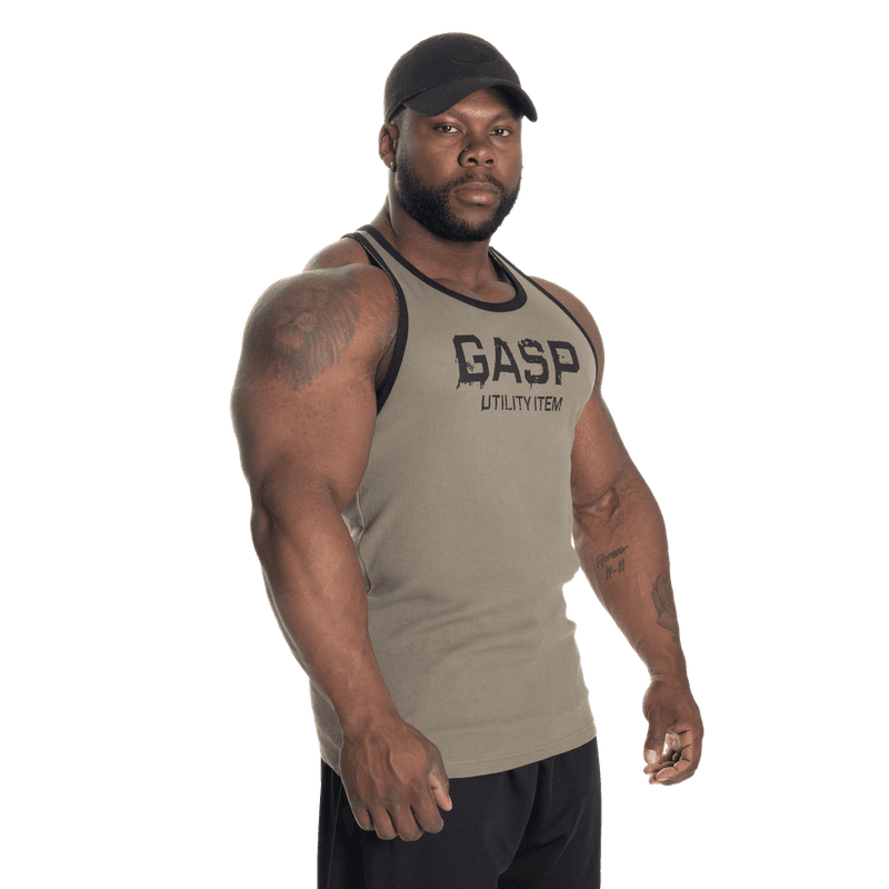 Gasp Ribbed T-back, grønn singlet