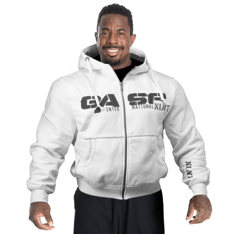 Gasp 1.2 lbs Hoodie, hvit treningsjakke
