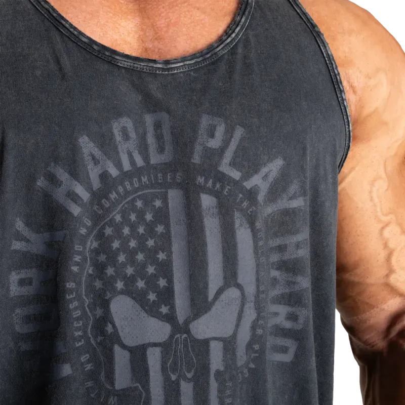 Gasp Skull T-back, svart singlet