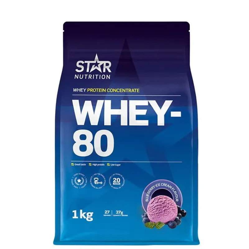 Star Nutrition Whey-80, 1 kg proteinpulver