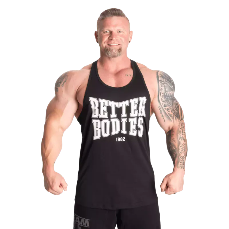 Better Bodies 1982 Essential T-back, svart/hvit singlet