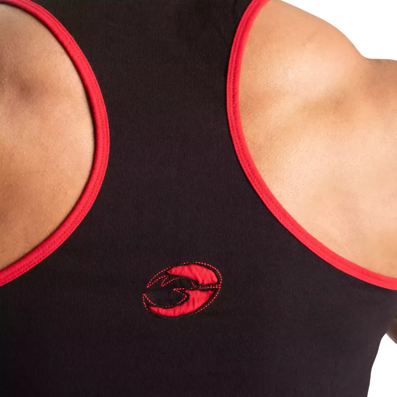GASP Vintage T-back, svart/rød singlet