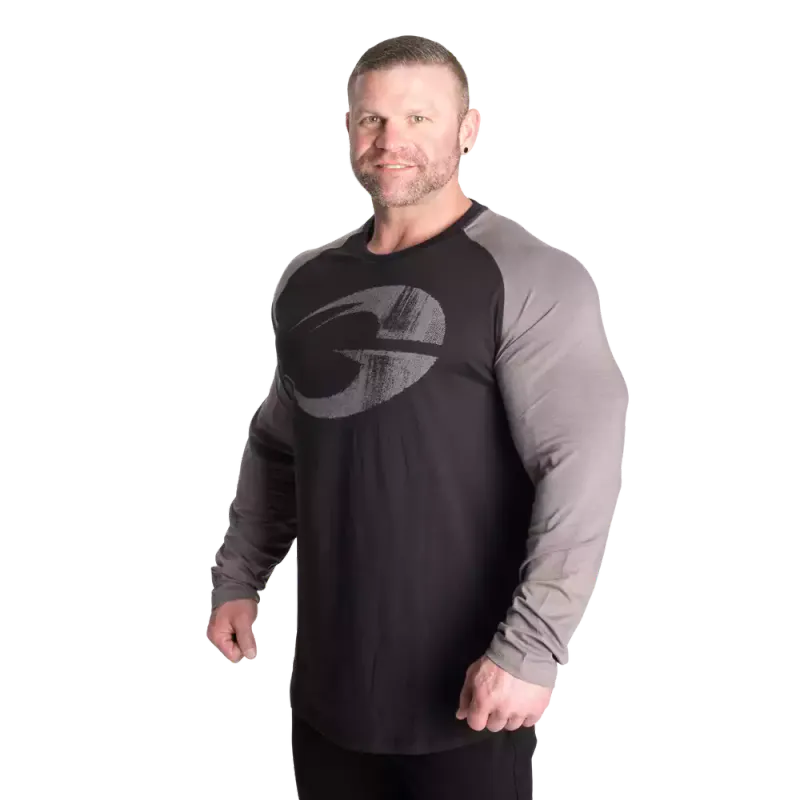 Gasp Original Raglan ls, svart/grå genser