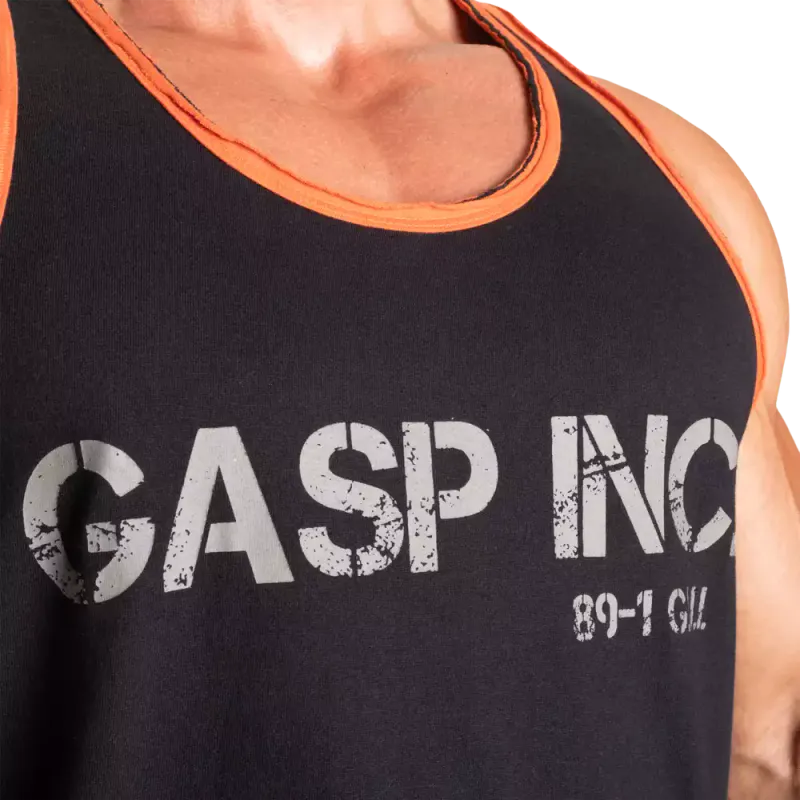 Gasp Division Jersey Tank, svart/oransje singlet
