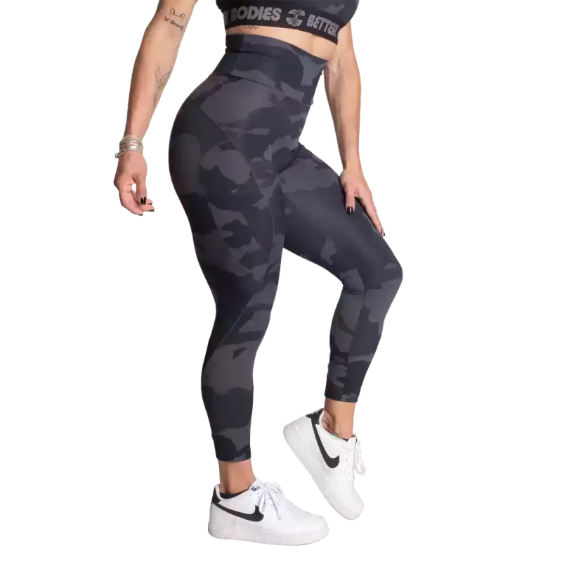 Better Bodies High Waist Leggings, mørk camo tights