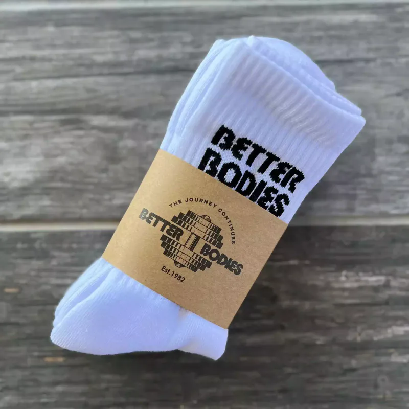 Better Bodies Crew Socks 3 pk, hvite sokker 