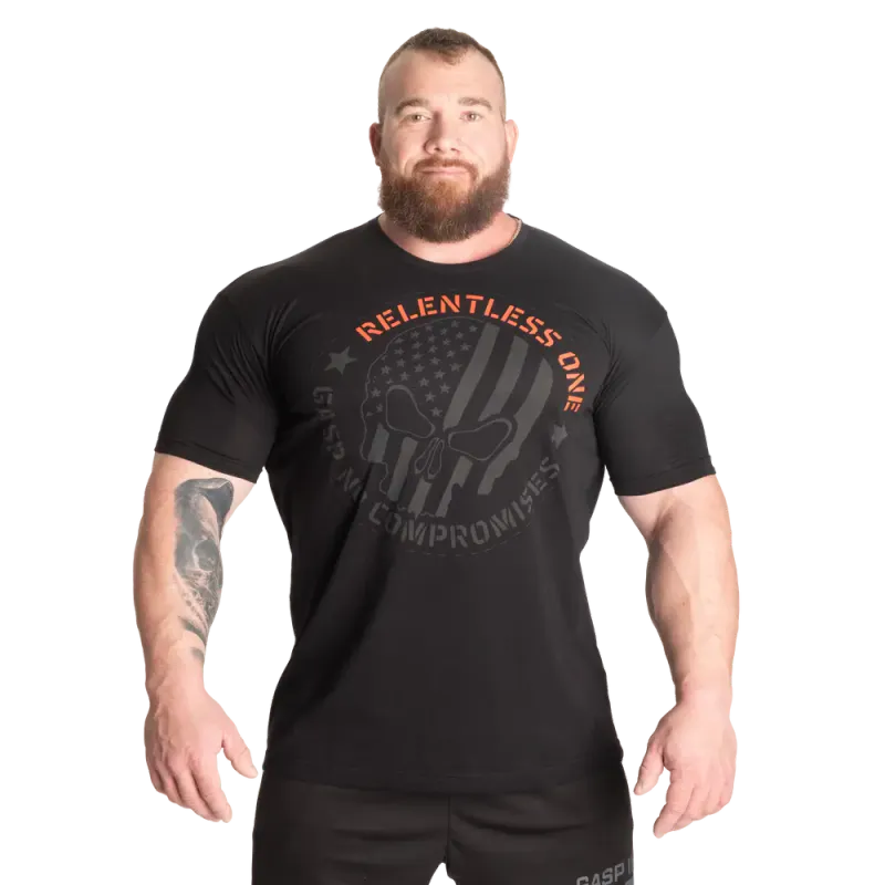 Gasp Relentless One, svart/oransje t-skjorte