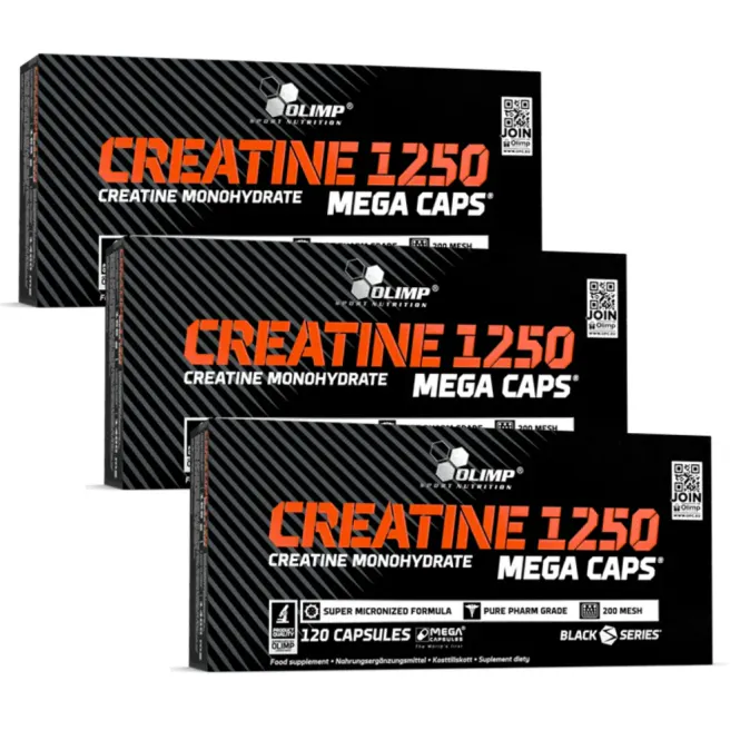 Hovedbilde 3 x Olimp Creatine 1250 Mega Caps, 120 kapsler ...