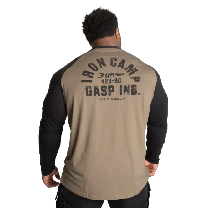 Hovedbilde GASP Iron Camp Raglan LS, grønn/svart genser