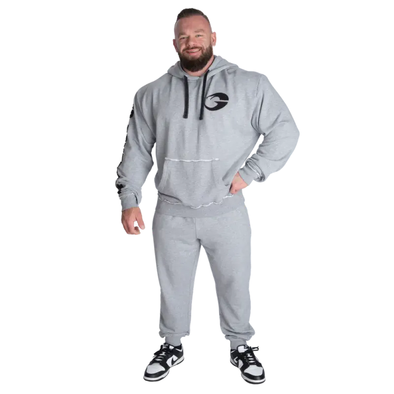 Gasp Distressed Hood V2, grå hettegenser