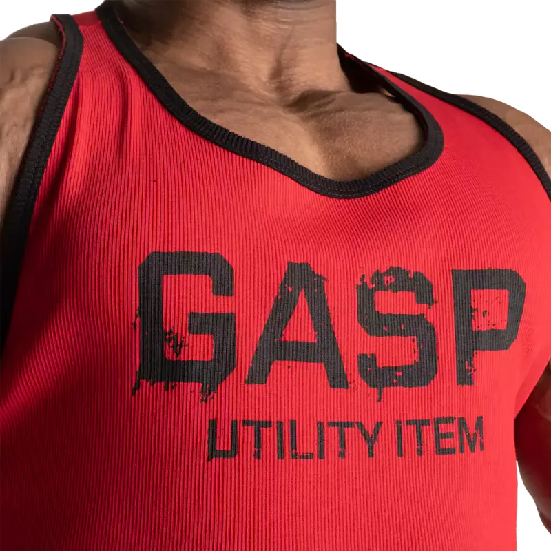 Gasp Ribbed T-back, rød singlet