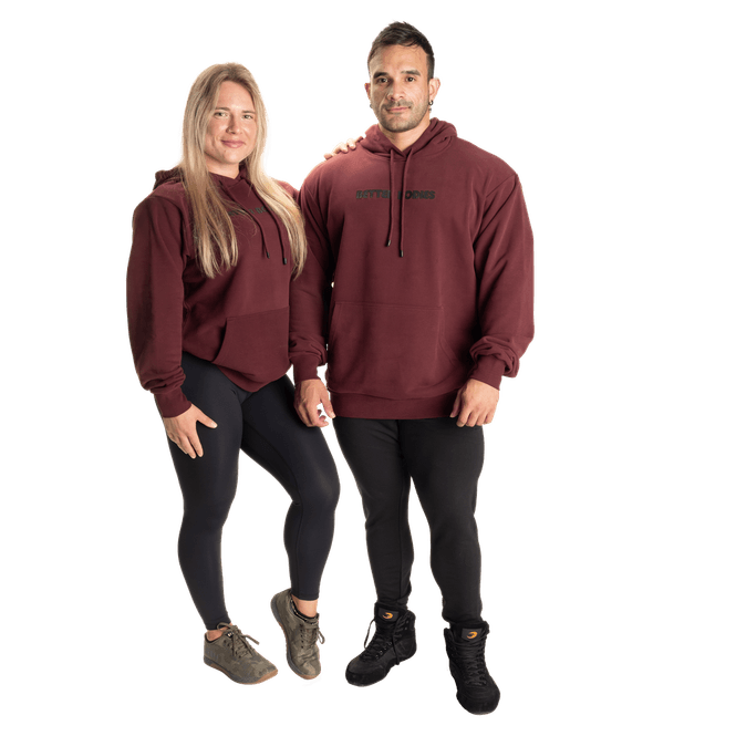 Hovedbilde Better Bodies Logo Hoodie V2, rød hettegenser 