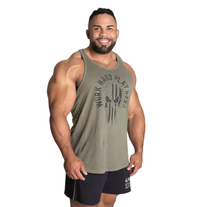 Hovedbilde GASP Skull T-back, grønn singlet