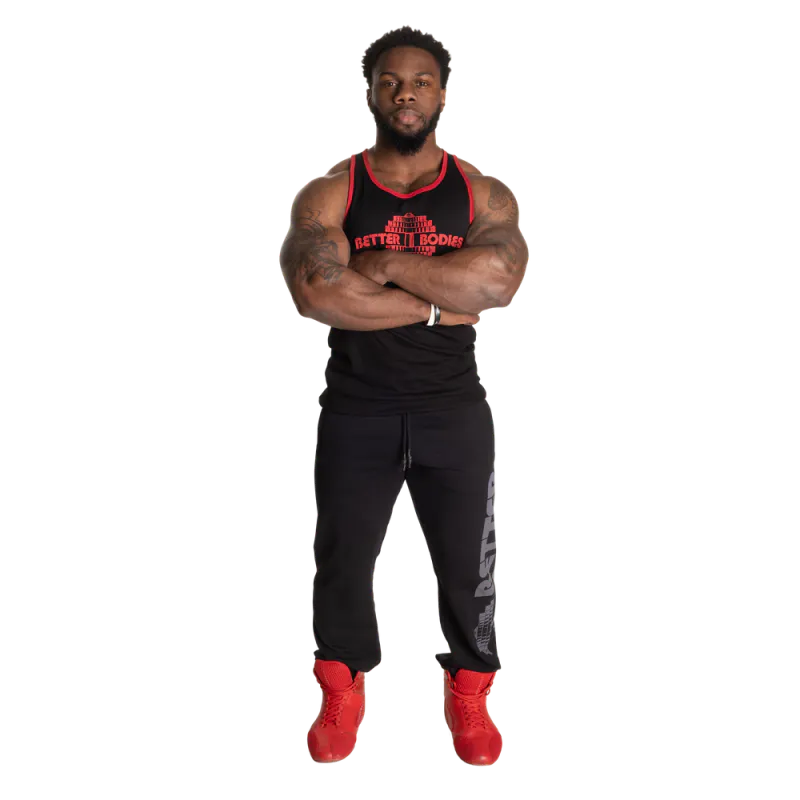 Better Bodies Dumbbell T-back, svart/rød singlet