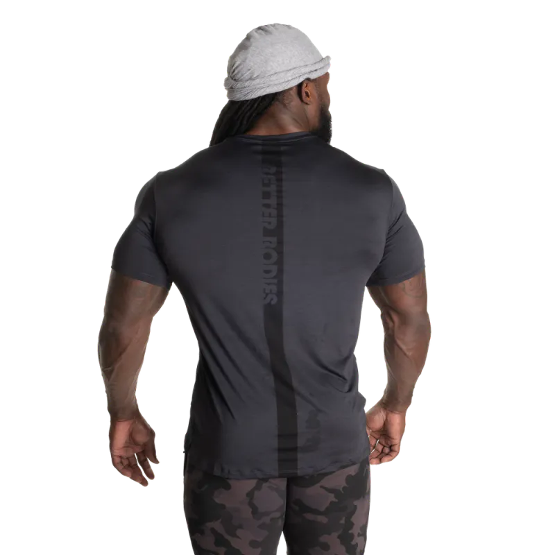 Better Bodies Essex Stripe Tee, mørk grå t-skjorte