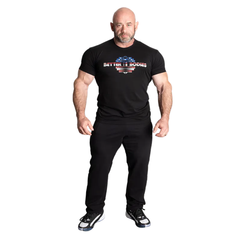 Better Bodies USA Standard Tee Black, svart t-skjorte