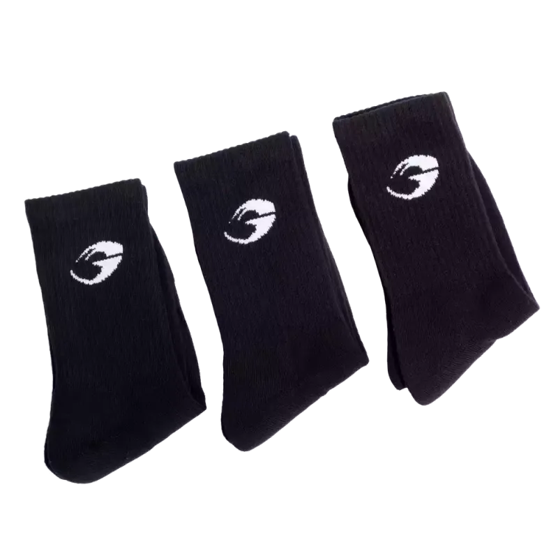 Gasp Crew Socks 3 pk, svarte sokker