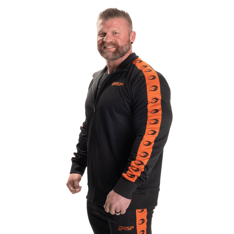 GASP Track Suit Jacket, svart/oransje treningsjakke