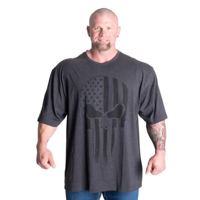 Hovedbilde Gasp Skull Division Iron Tee, mørk gråmelert