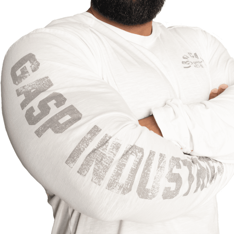 Gasp Throwback LS Tee, off white genser