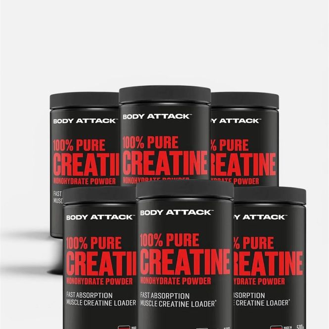Hovedbilde 6 x  Body Attack 100% Pure Creatine Monohydrate ...