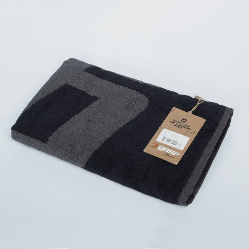 Gasp Towel, svart/grå håndkle
