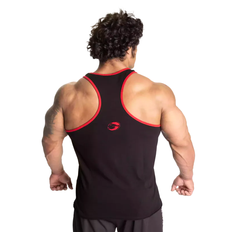 GASP Vintage T-back, svart/rød singlet