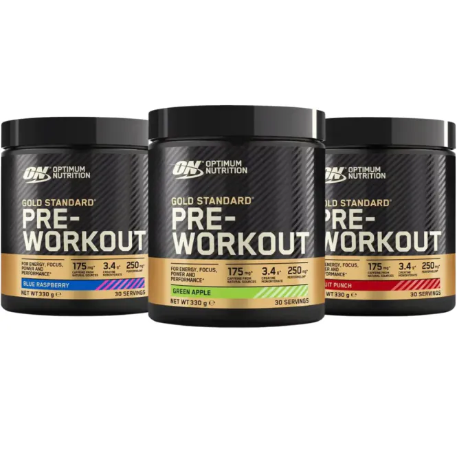 Hovedbilde 3 x Gold Standard Pre Workout 330 g, PWO