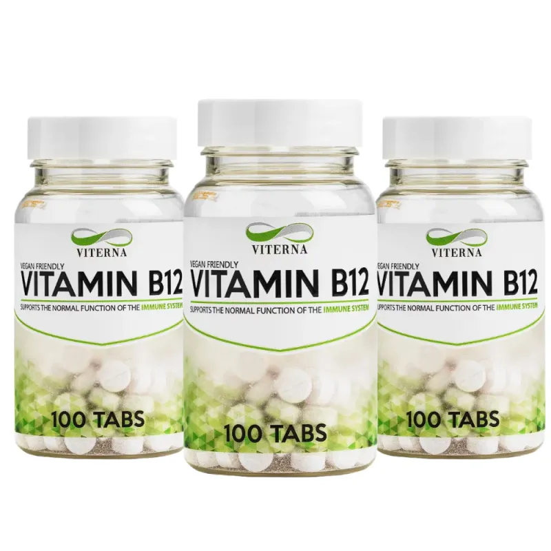 3 x Vitamin B12 1000 µg, 100 tabletter