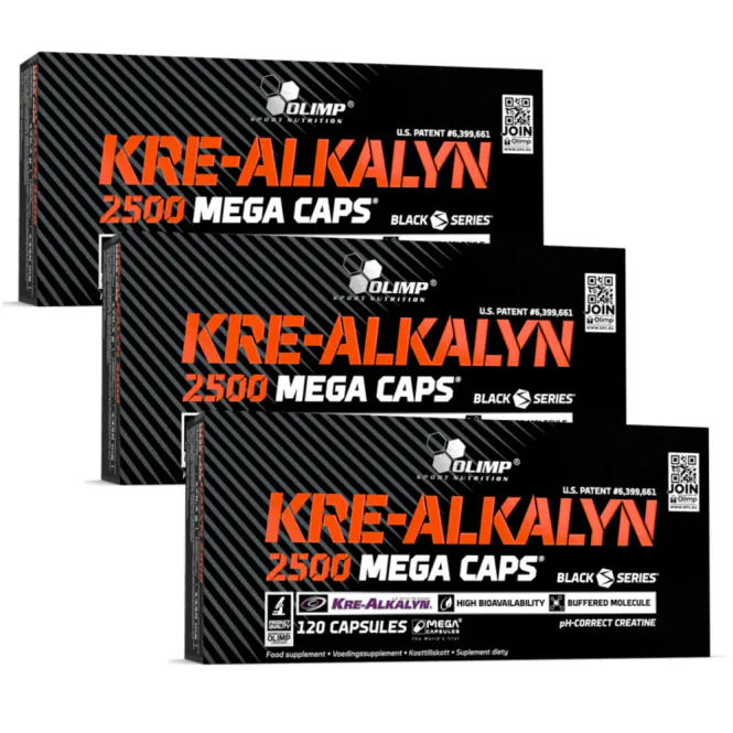 Hovedbilde 3 x Olimp Kre-Alkalyn® 2500 Mega Caps® 120 ...