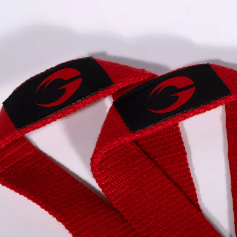 Gasp Olympic Lifting Straps, rød drareimer