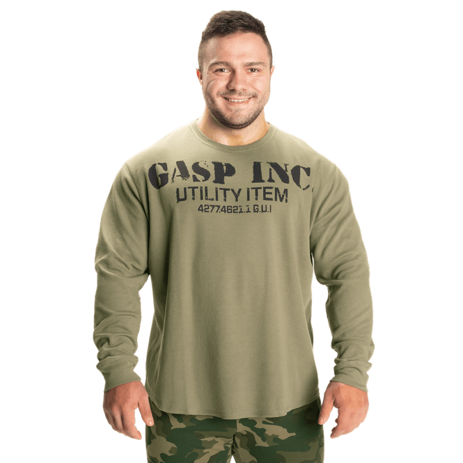 Hovedbilde GASP Thermal Gym Sweater, grønn genser