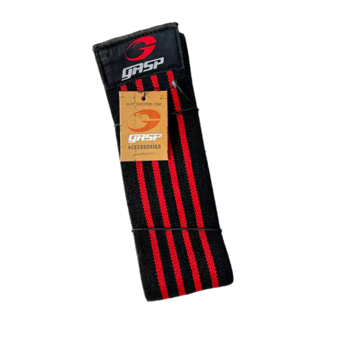 Gasp Knee Wraps, svart/rød knebind fra GASP | Lynrask levering