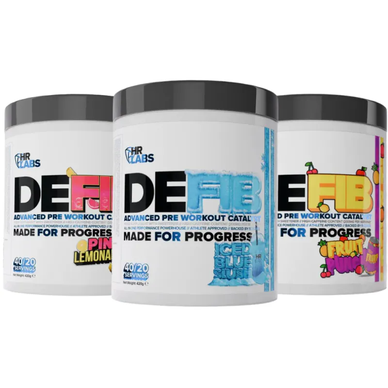 3 x HR Labs DeFib V3 PWO, Advanced Pre Workout 420g