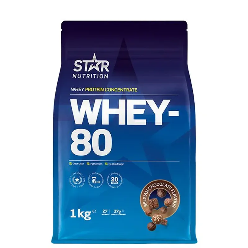 Star Nutrition Whey-80, 1 kg proteinpulver
