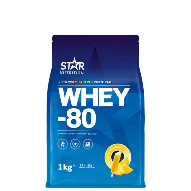 Star Nutrition Whey-80, 1 kg proteinpulver