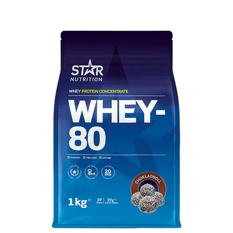 Star Nutrition Whey-80, 1 kg proteinpulver