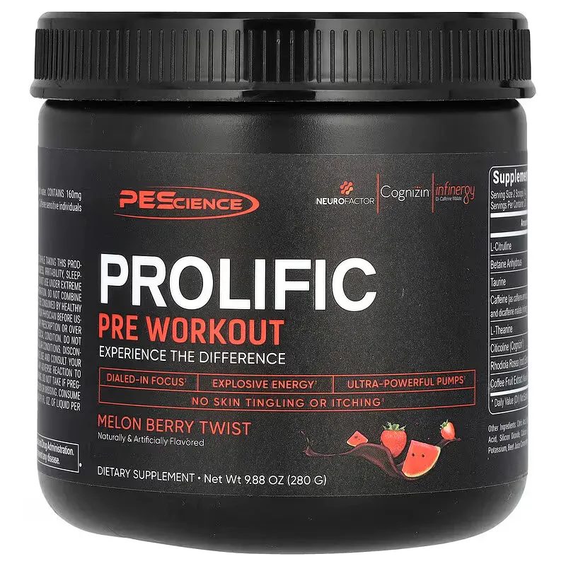 PEScience Prolific Pre Workout 280g, PWO